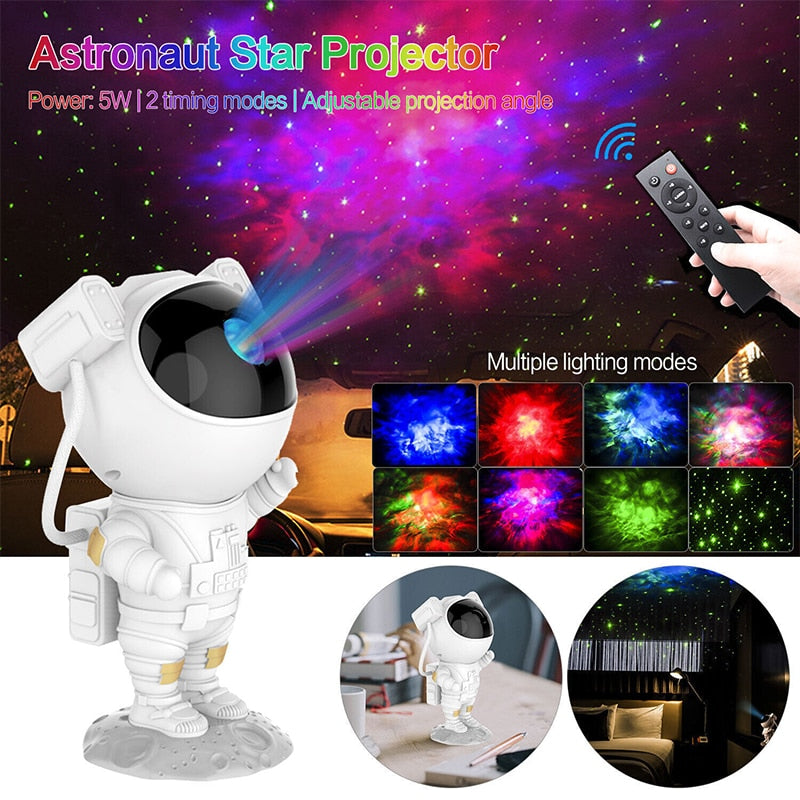 Astronaut Star Projector: Galaxy Projector & Night Light