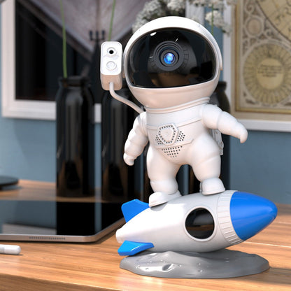 Astronaut In A Rocket Galaxy Sky Projector Lamp Desktop